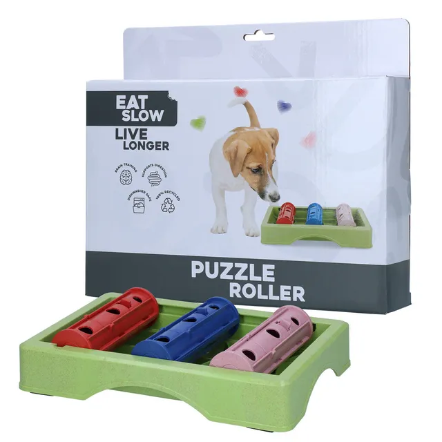 Eat Slow Live Longer Puzzle Roller hundpuslespill 3 ruller