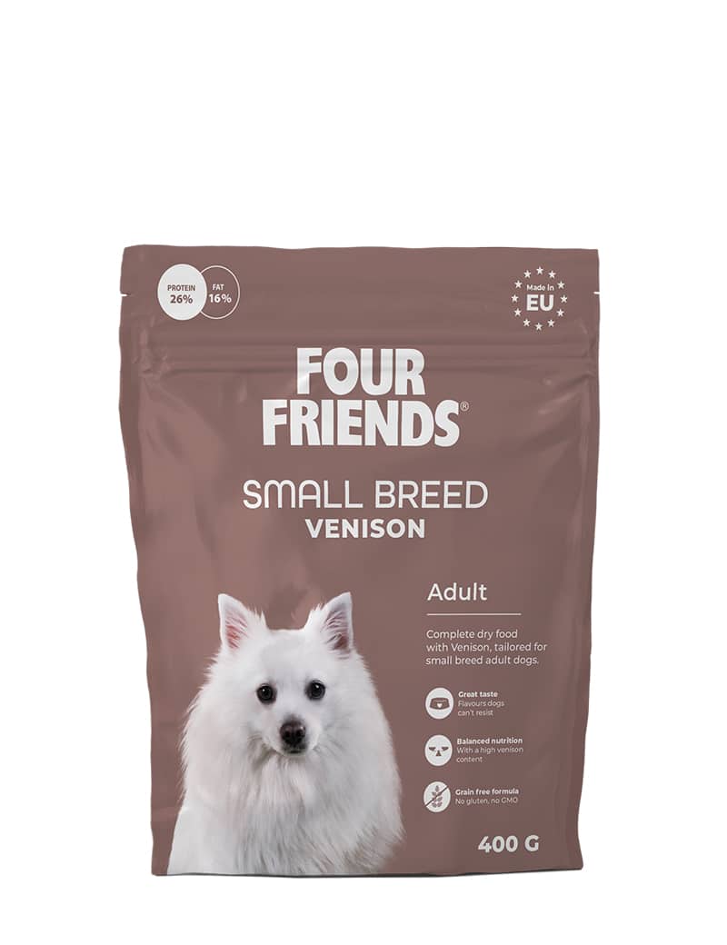 Four Friends Small Breed Venison hundefôr til små hunder