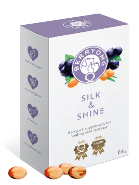 BERRYOMG Silk & Shine kapsler hund katt 90 stk blank pels