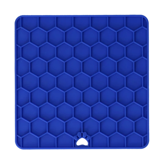 Mera Fun Relax Honeycomb slikkematte blå silikon