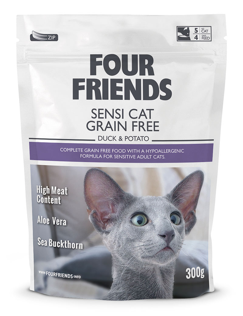 Four Friends Sensi Cat Grain Free kattemat kornfri sensitiv