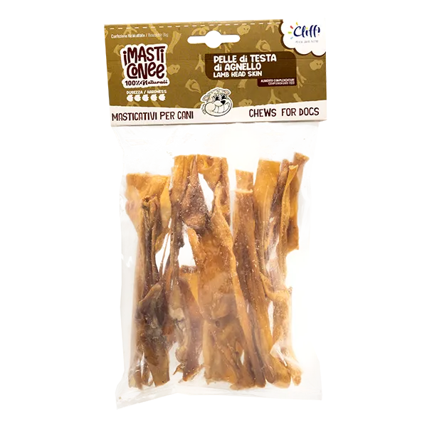 Cliffi Lamb Head Skin tyggesnack hund 100 g lam
