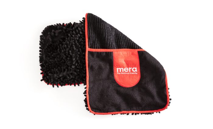 Mera hundehåndkle mikrofiber 77x32 cm svart absorberende