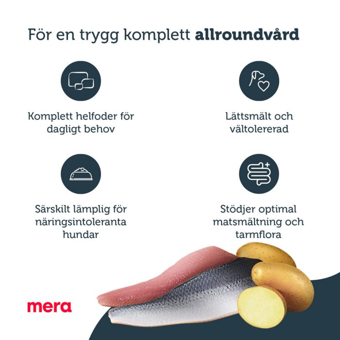 Mera pure sensitive sild potet tørrfôr 10 prøveposer