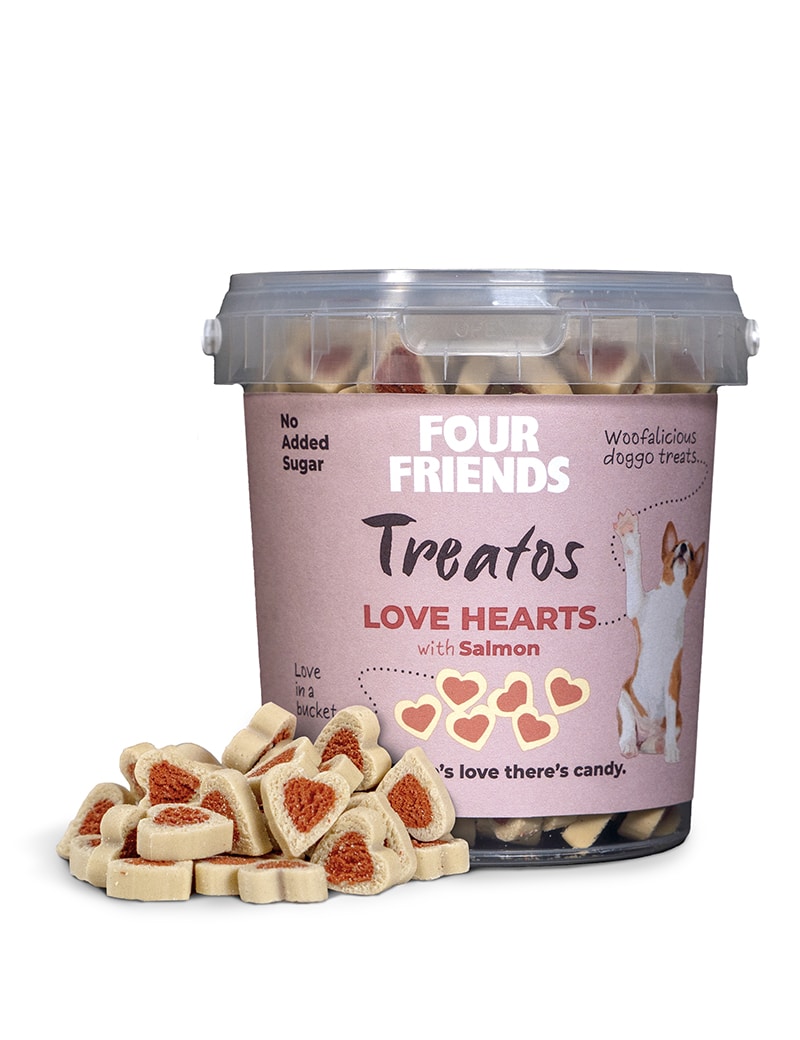 Four Friends Treatos hundegodbiter hjerter