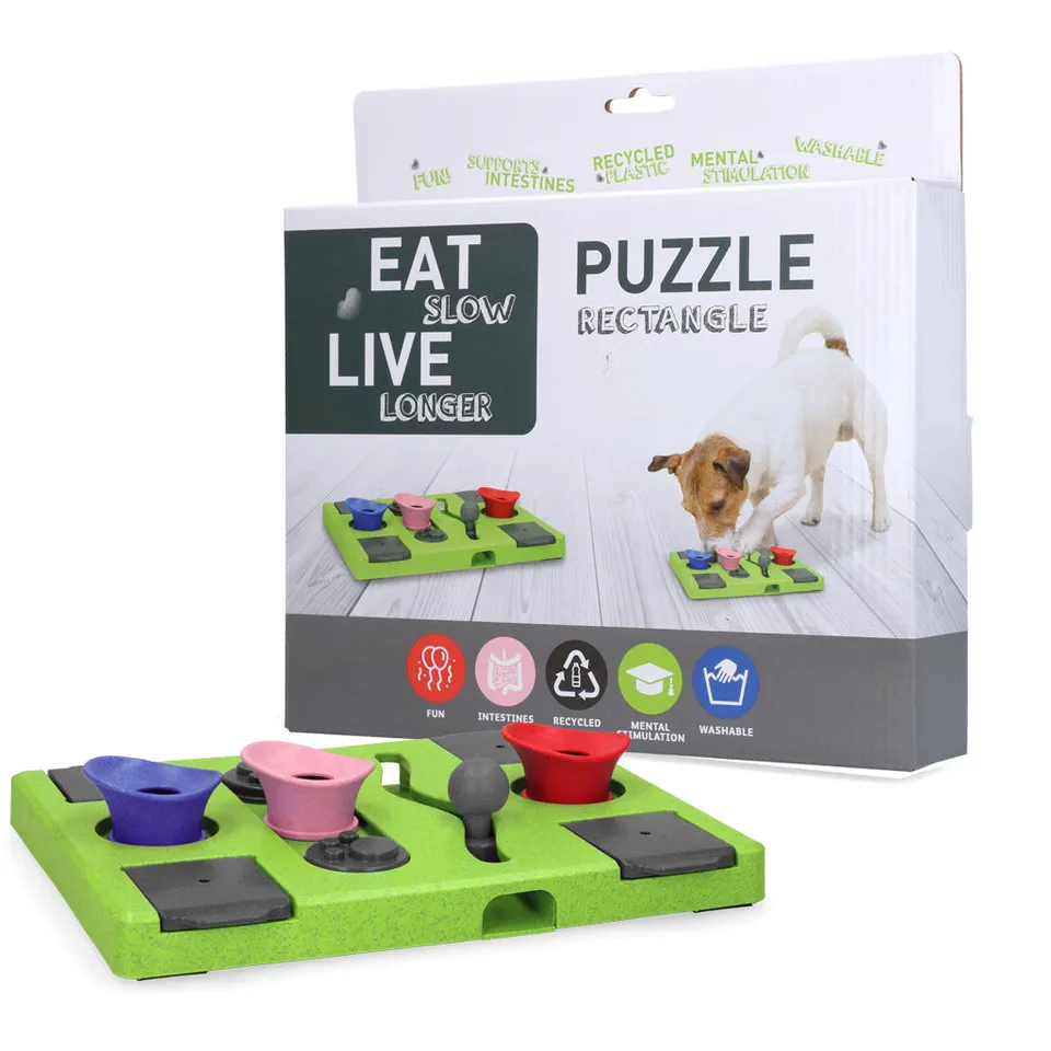 Mera Eat Slow Live Longer Puzzle Rectangle hundespill