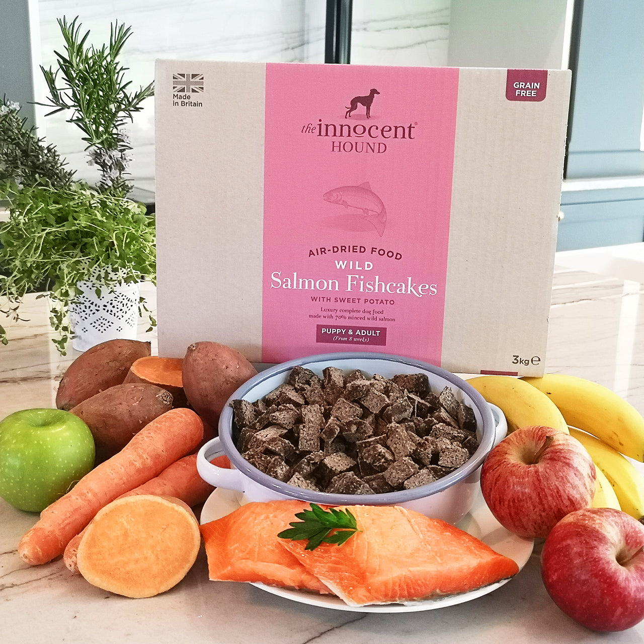 The Innocent Hound Atlantic Salmon Fishcakes hundemat 1,5 kg