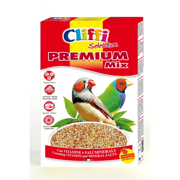 Cliffi Premium Mix eksot fuglefôr 800 g med vitaminer