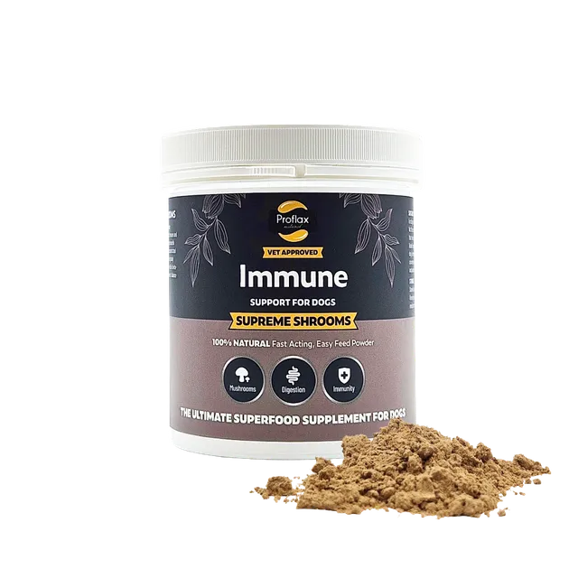 Proflax Supreme Shrooms hundetilskudd 65g immunstøtte