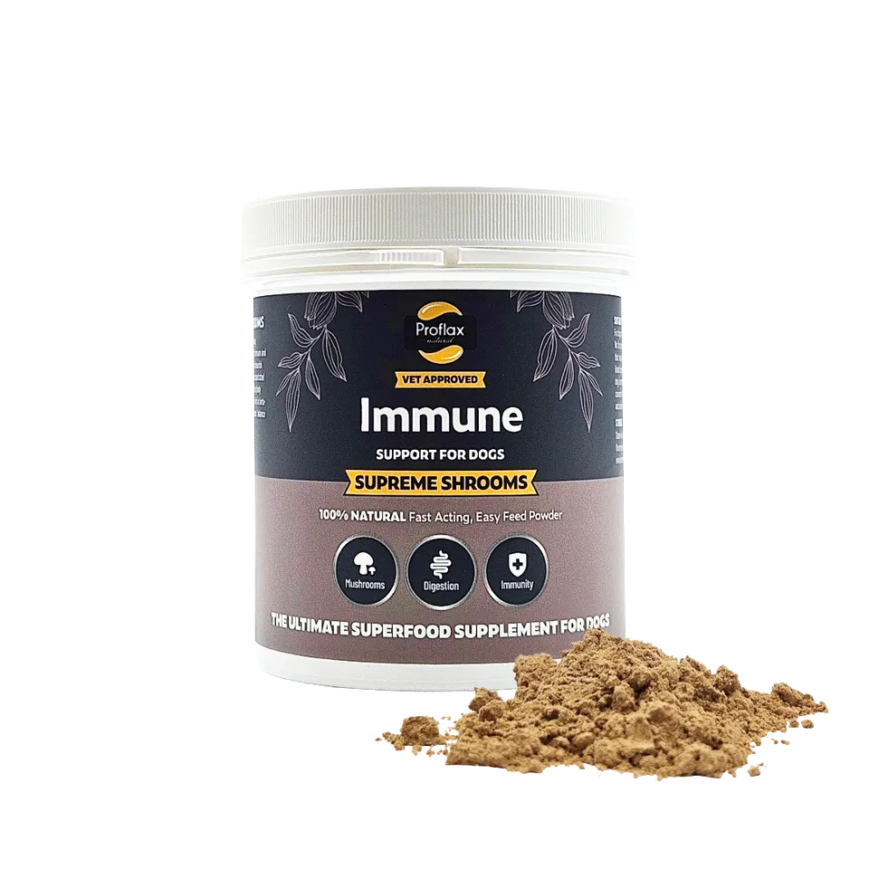 Proflax Supreme Shrooms hundetilskudd 65g immunstøtte