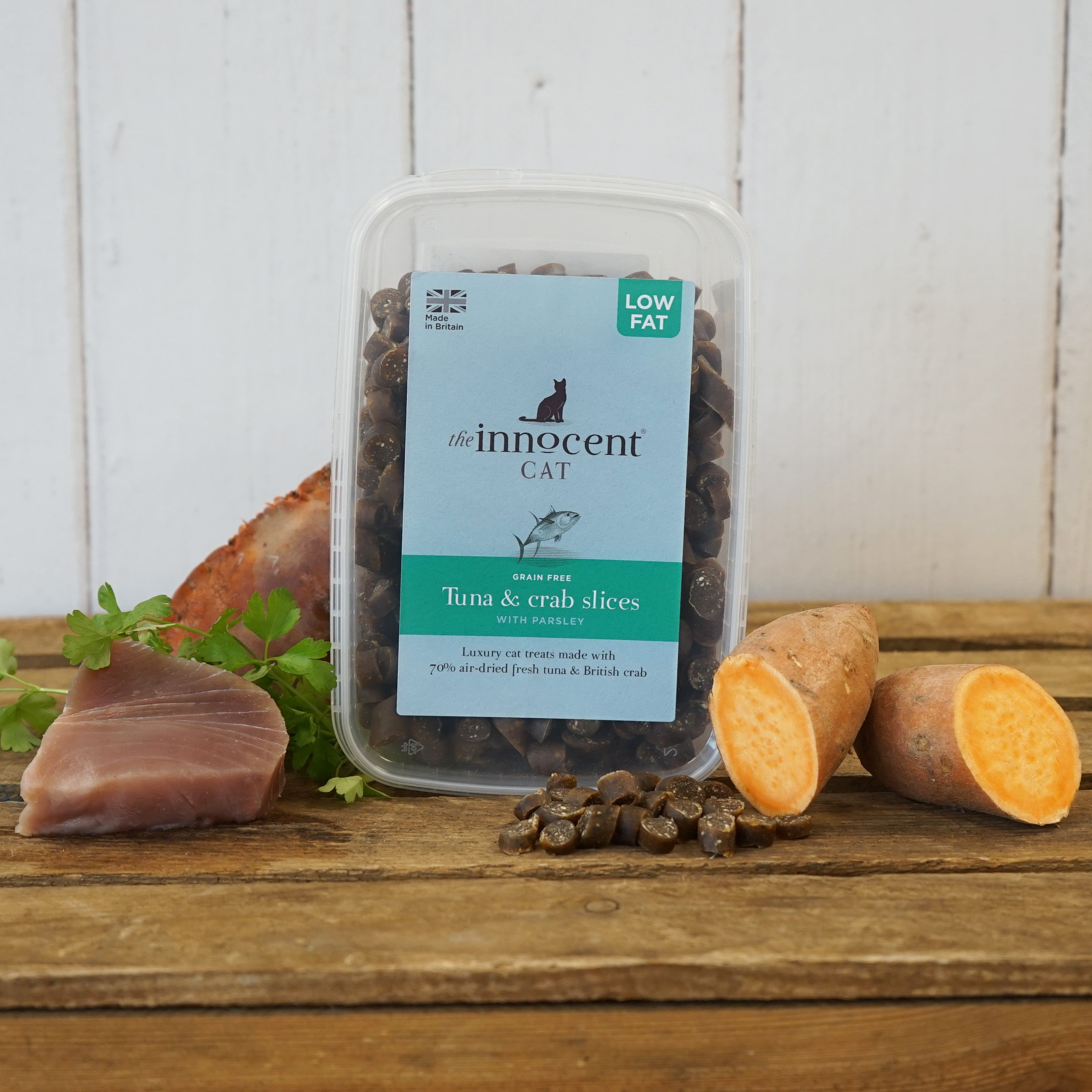 The Innocent Hound Cat Tuna Crab Slices kattesnack 70 g lavfett
