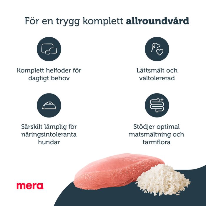 Mera Pure Sensitive Mini Kalkun tørrfôr 1 kg små kuler