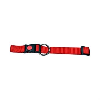 Valpehalsbånd nylon 15 mm 30-45 cm sikkerhetsspenne