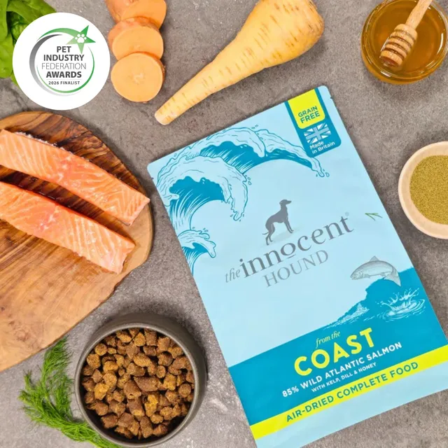The Innocent Hound Coast hundefôr 1kg laks omega