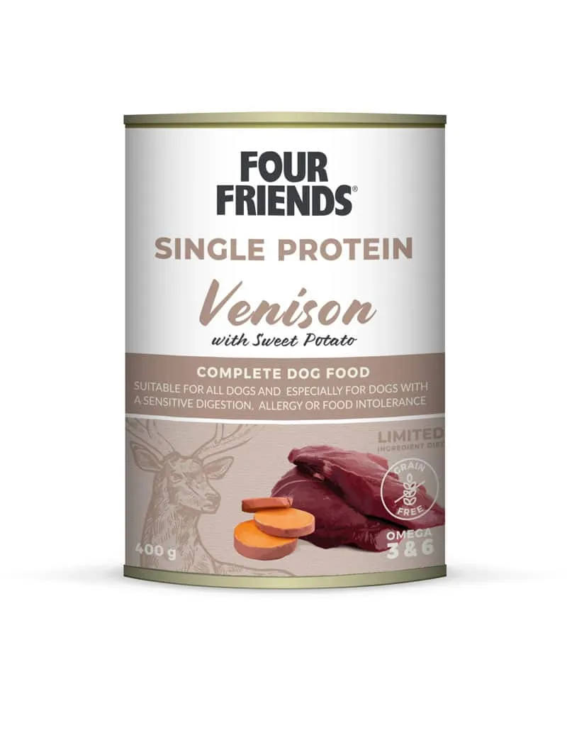 Four Friends Single Protein Venison with Sweet Potato våtfôr vilt