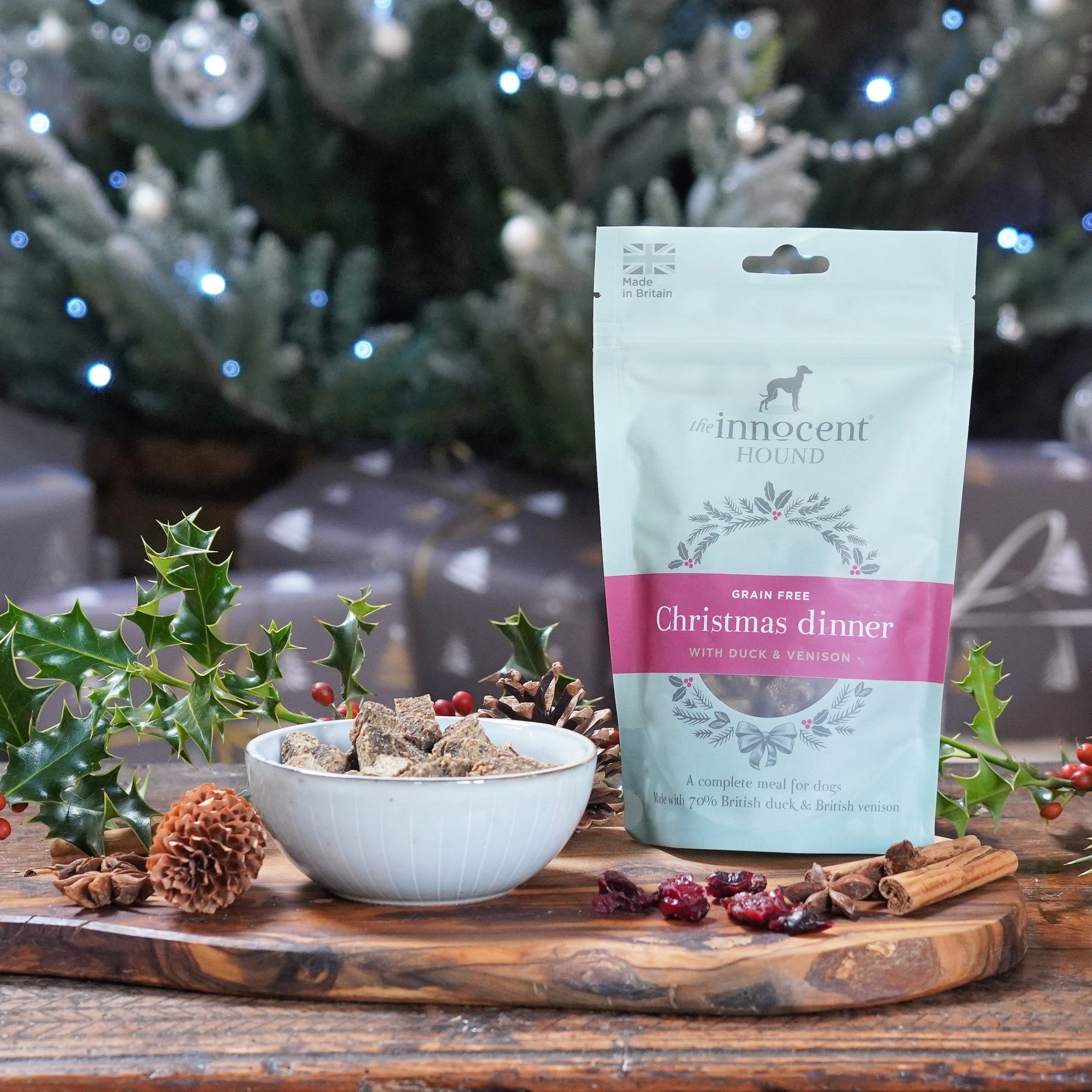 The Innocent Hound Christmas Dinner hundemat 120g kornfri