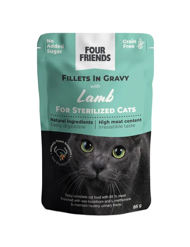 Four Friends Sterilized Lamb kattefilet i saus