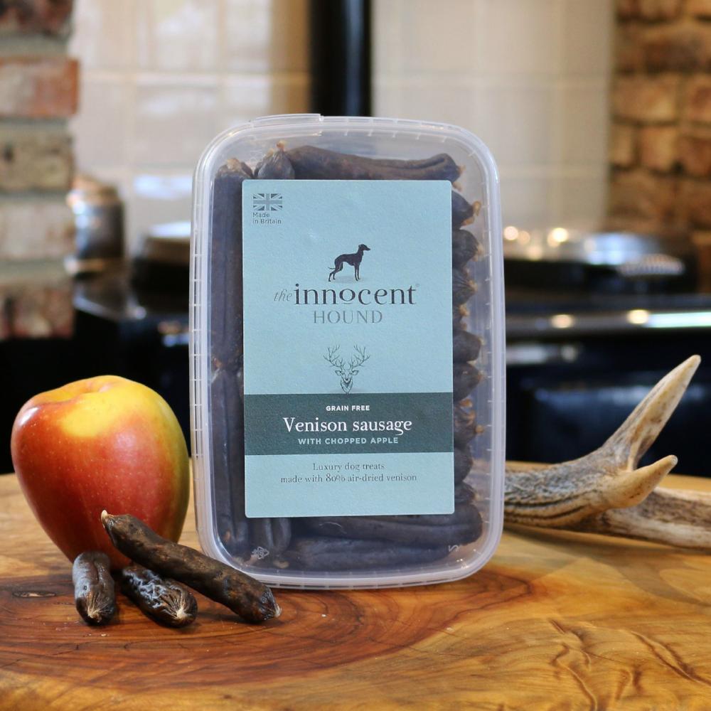 The Innocent Hound Venison Sausages hundegodbiter 7 stk eple