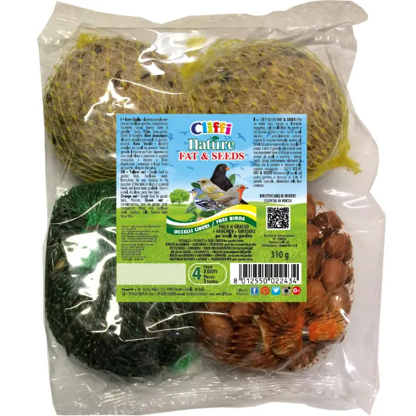 Cliffi Nature Fat & Seeds villfuglmat 310 g meiseboller