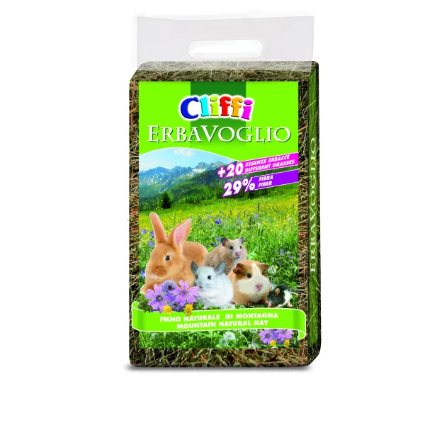 Cliffi Erbavoglio høy 1 kg til smådyr