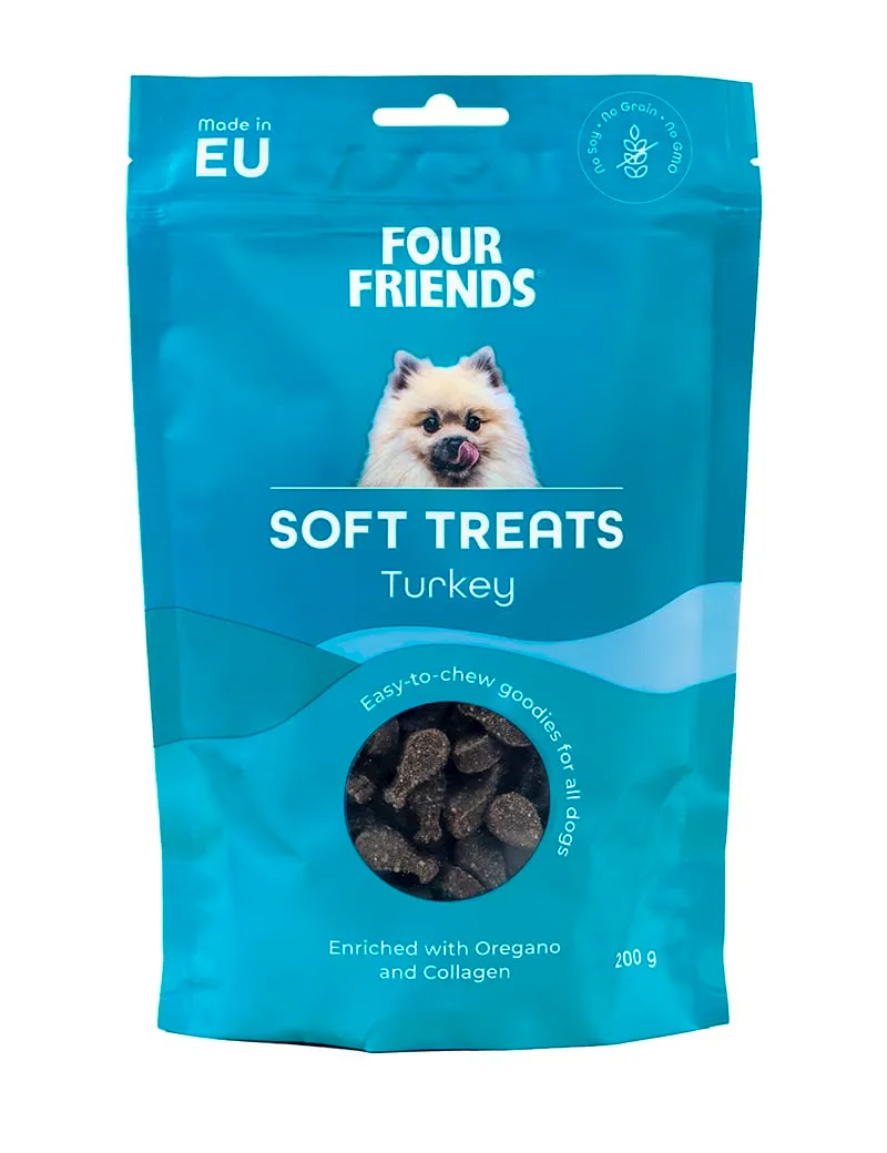 Four Friends Soft Treats Turkey hundegodbit kalkun