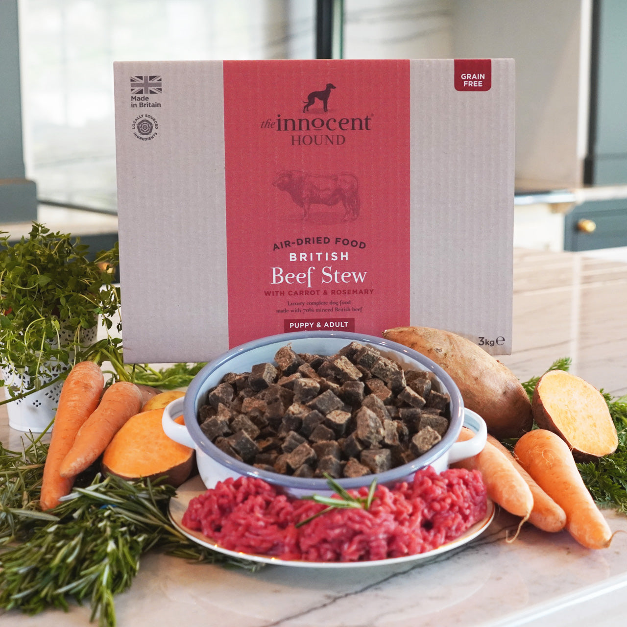 The Innocent Hound Beef Stew hundefôr 1,5kg kornfri