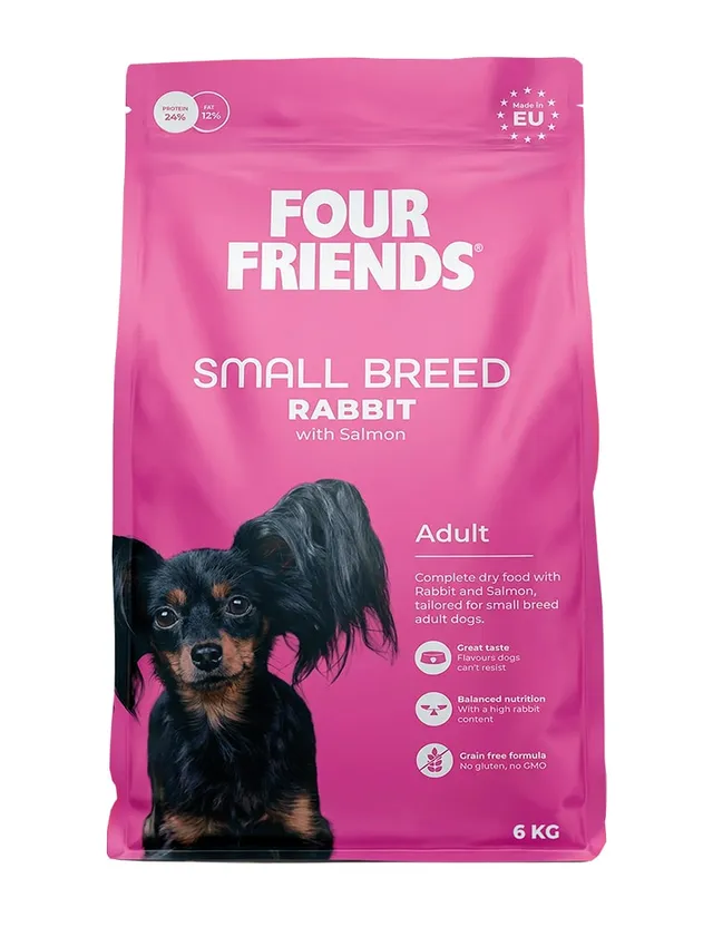 Four Friends Small Breed Rabbit hundefôr til små hunder