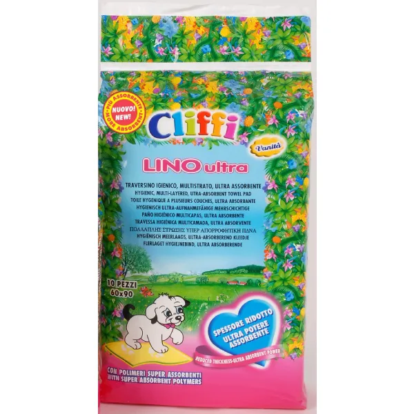 Cliffi Lino Ultra tissematte hund 60x90 cm 10 stk