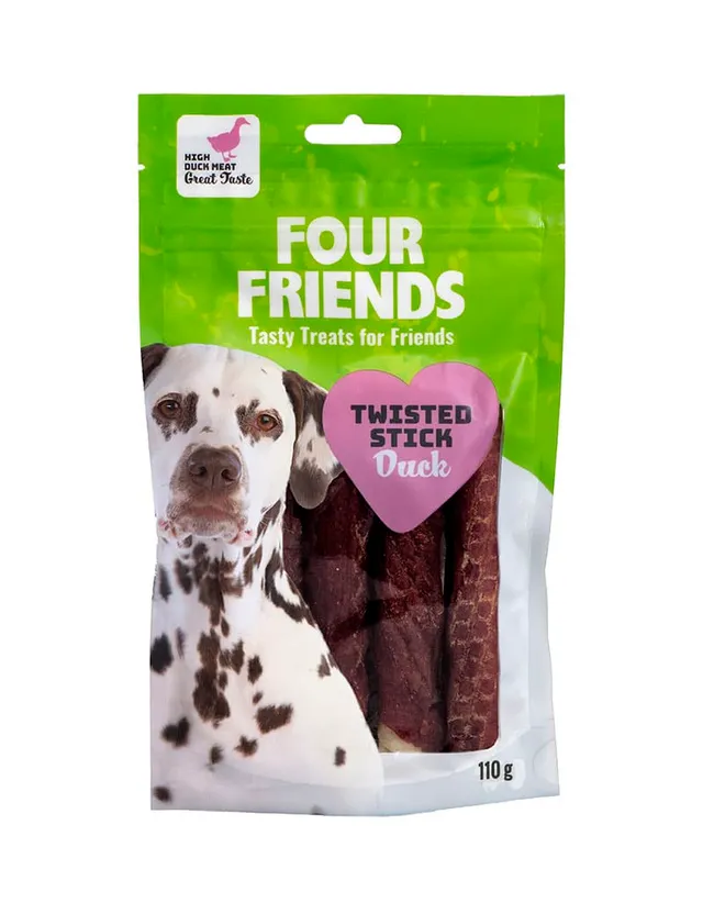 Four Friends Twisted Stick tyggepinne and 12,5 cm