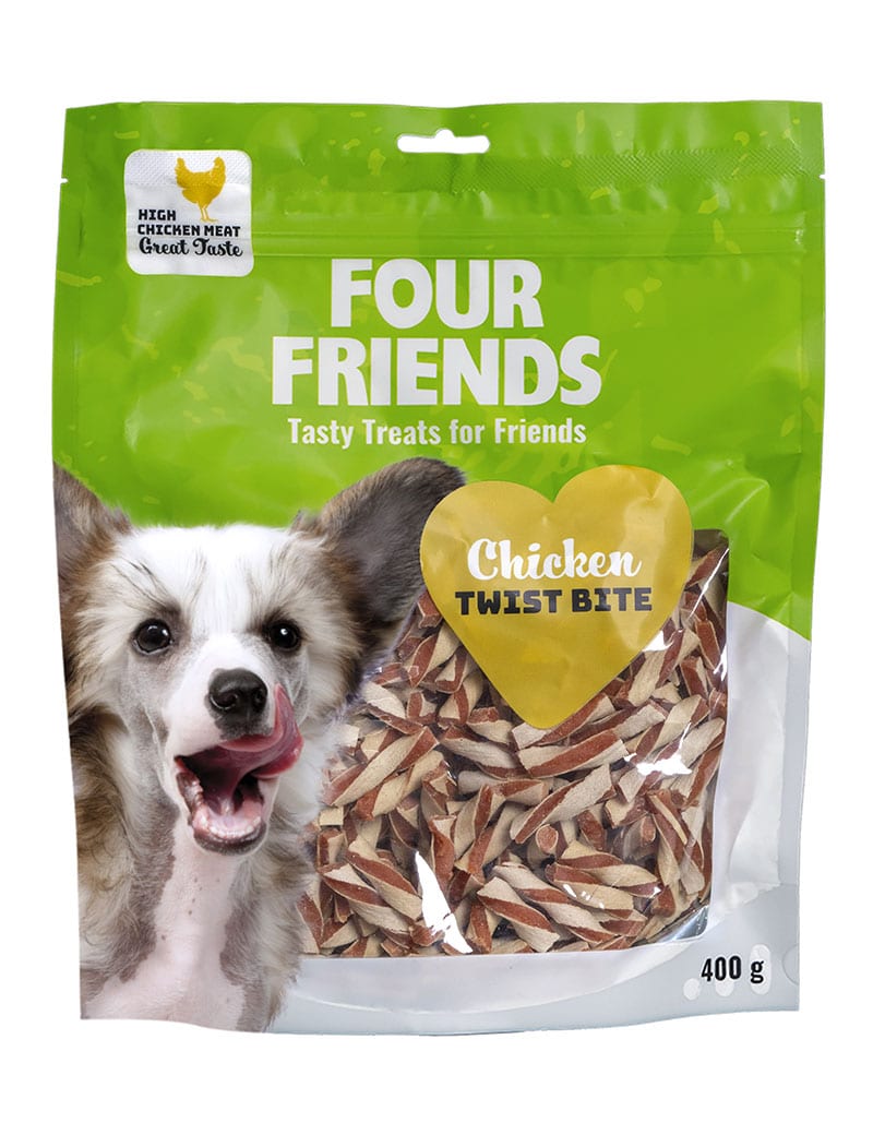 Four Friends Chicken Twist Bite hundesnack kylling