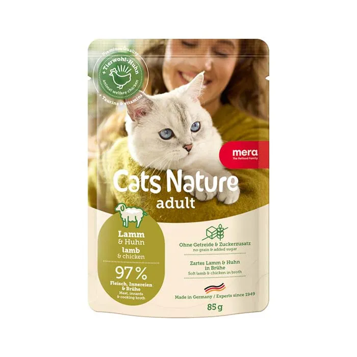Mera Cats Nature Adult Lamb våtfôr 12x85 g kornfri