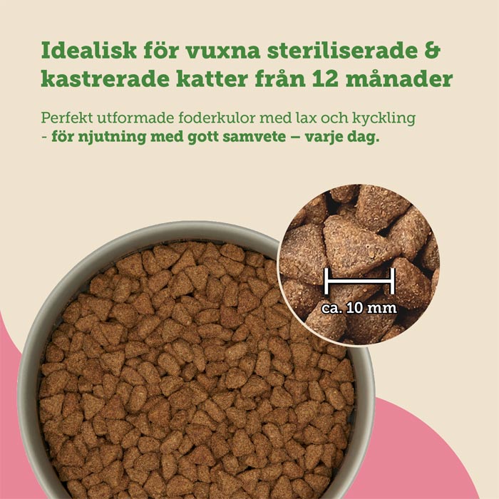 Mera Cats Nature tørrfôr katt 400 g sterilised laks