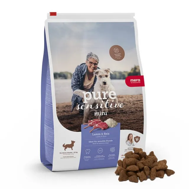 Mera pure sensitive Mini lamm & ris tørrfôr hund 1 kg glutenfri