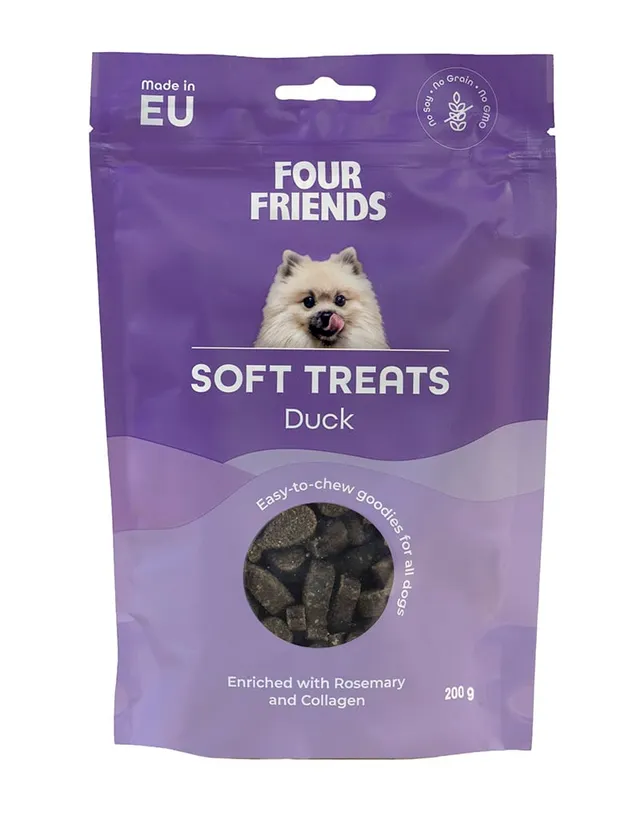 Four Friends Soft Treats Duck myke hundegodbiter and