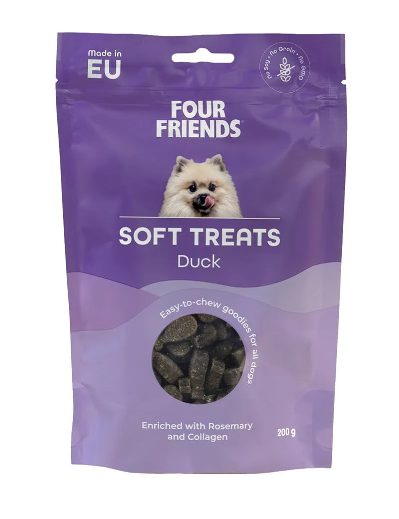 Four Friends Soft Treats Duck myke hundegodbiter and