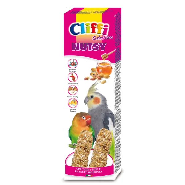 Cliffi Sticks Nutsy fuglestang 150 g peanøtt honning