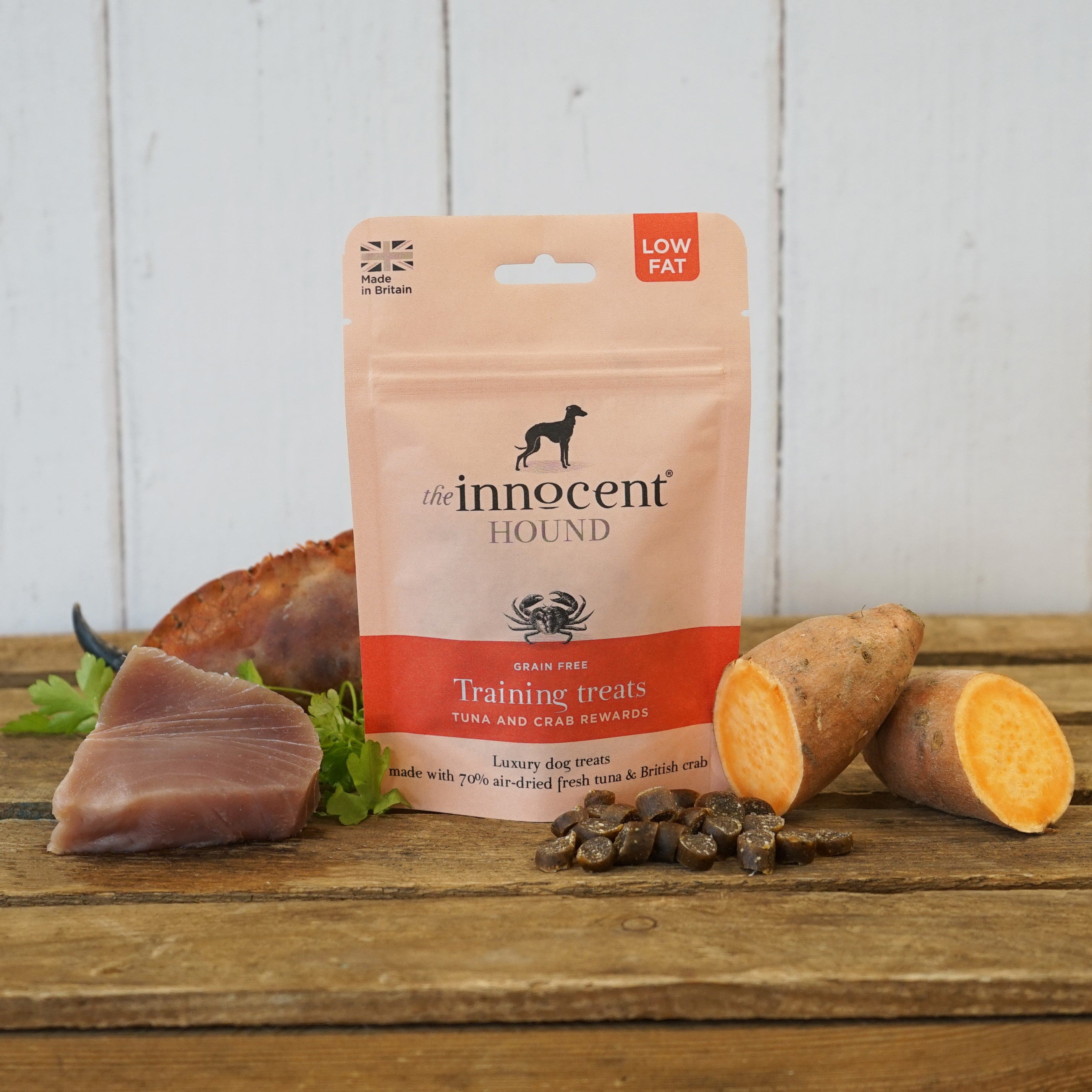 The Innocent Hound Training Treats Tuna Crab hundesnack 70 g lavfett