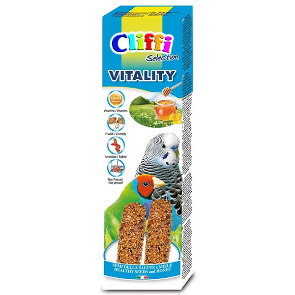 Cliffi Vitality frøstenger fuglefor honning 60 g