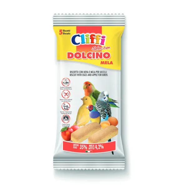 Cliffi Dolcino eple fuglekjeks 35 g egg