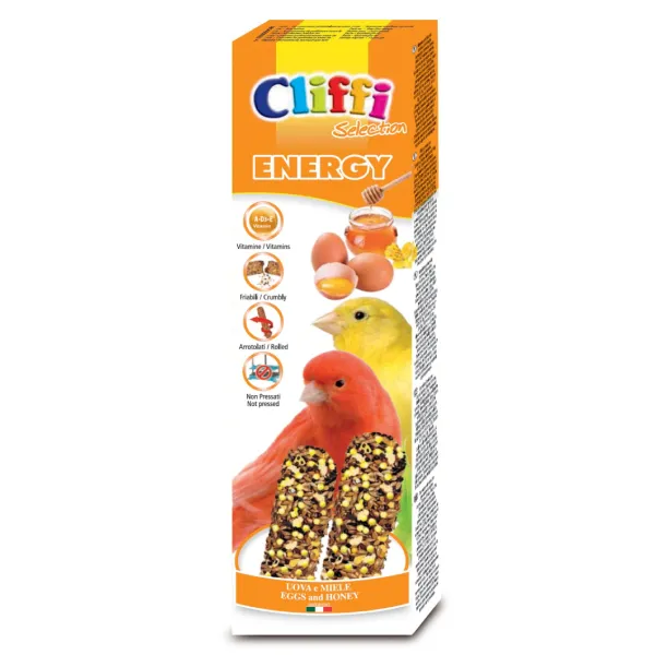 Cliffi Sticks Energy frøpinner til kanari 60 g egg honning