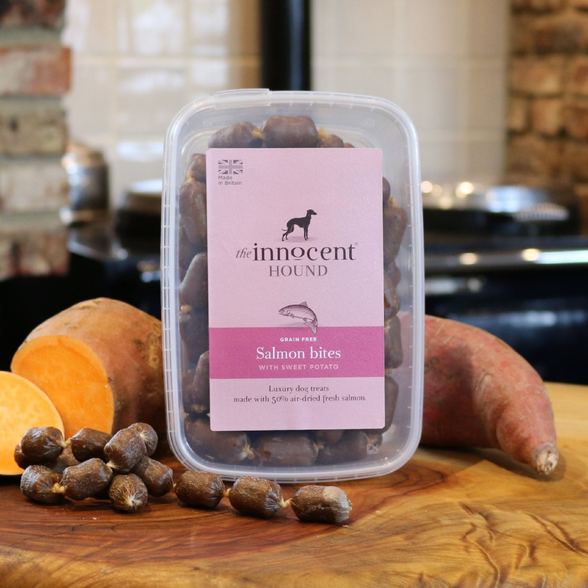 The Innocent Hound Salmon Bites hundegodbiter 10 stk laks
