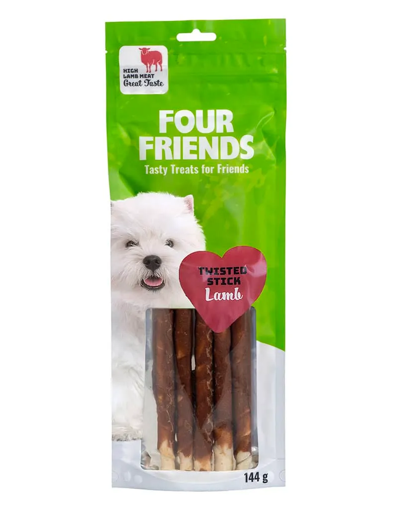 Four Friends Twisted Stick Lamb tyggepinne 25 cm lam