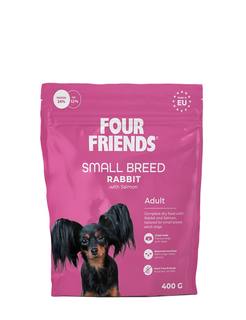 Four Friends Small Breed Rabbit hundefôr til små hunder