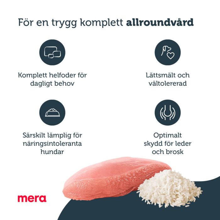 Mera Pure Sensitive Junior tørrfôr valp 1 kg kalkun