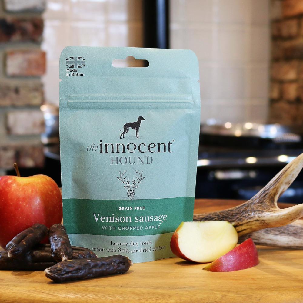 The Innocent Hound Venison Sausages hundegodbiter 7 stk eple