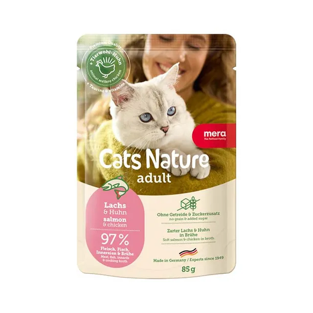 Mera Cats Nature våtfôr katt 12x85 g laks kornfri