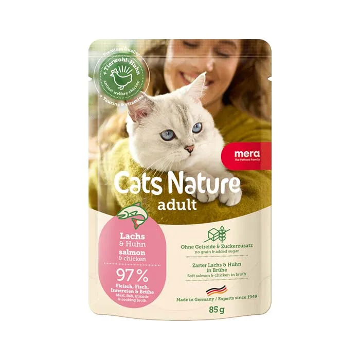 Mera Cats Nature våtfôr katt 12x85 g laks kornfri