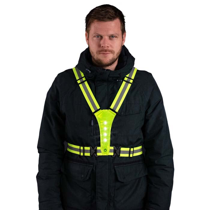Mera Nightwalk Yellow reflekssele med LED gul one size