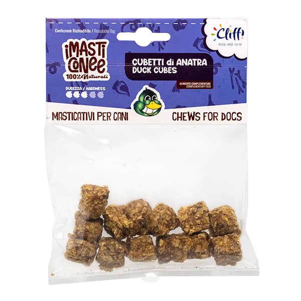 Cliffi Duck Cubes hundegodbiter 50 g 100% and