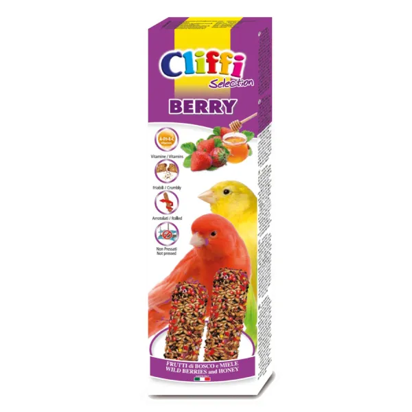 Cliffi Sticks Berry kanaristenger 60 g skogsbær honning